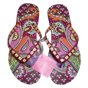 Vera Bradley Paisley Flip Flops